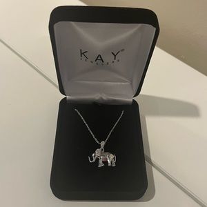 Kay Jewelers Diamond & Silver Necklace - NWT!